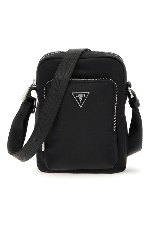 GUESS, Certosa keresztpántos táska logós részlettel, Fekete