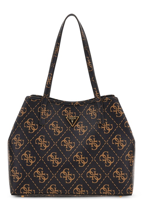 Guess, Vikky ökológiai bőr vásárlótáska, fekete, barna