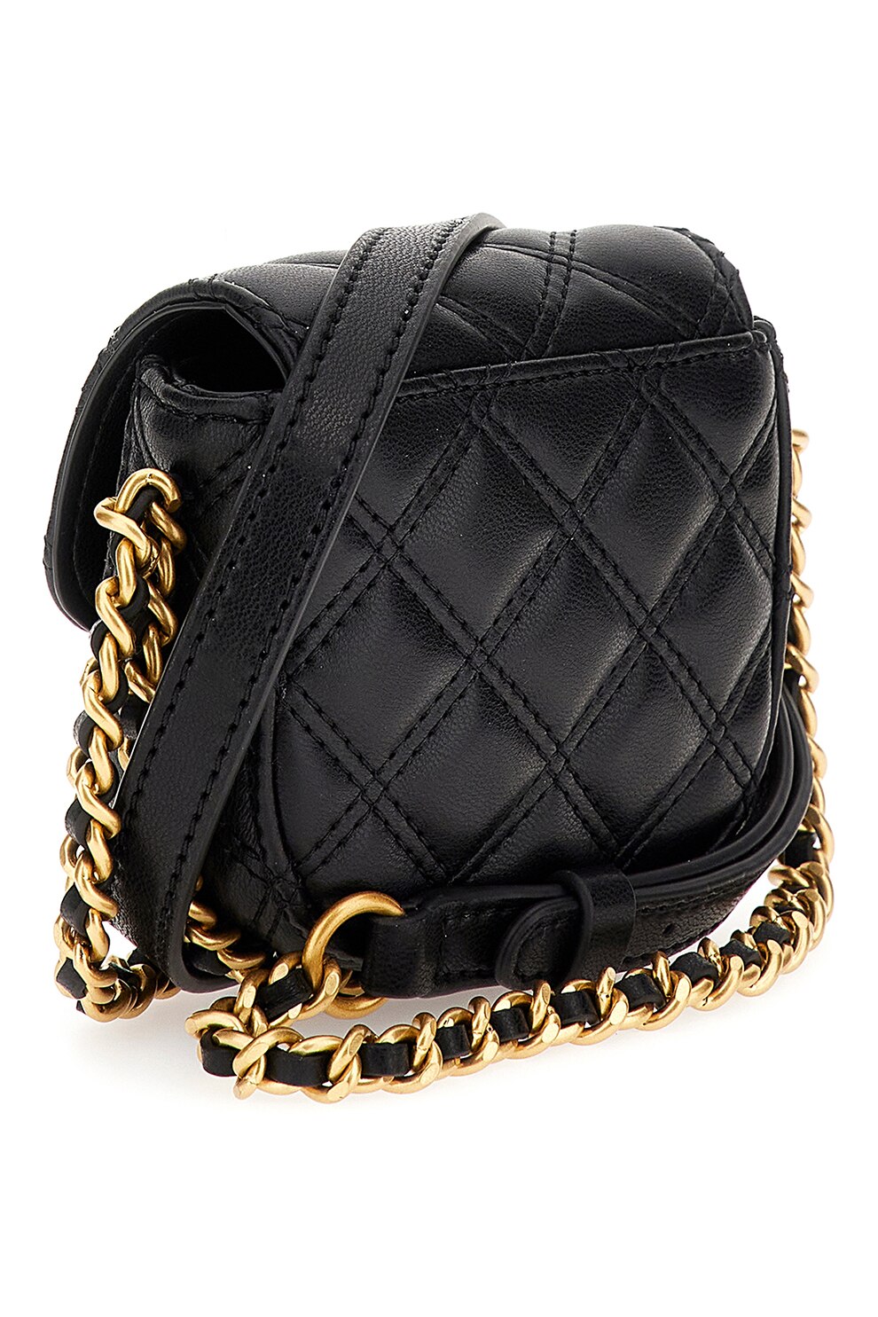 Guess, Geanta crossbody matlasata Giully Micro, Negru - eMAG.ro