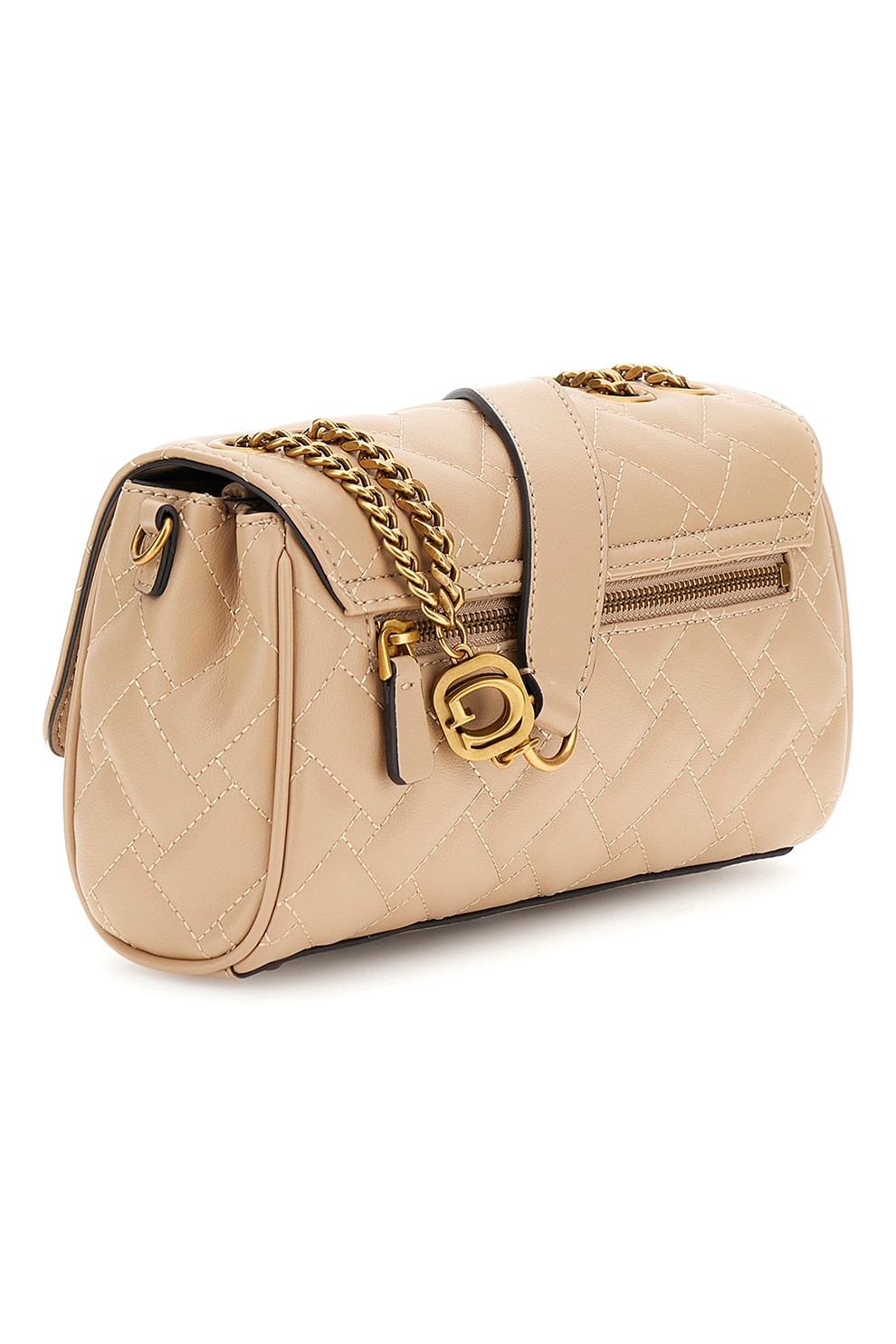 Guess, Geanta crossbody matlasata Gracelynn, Bej - eMAG.ro