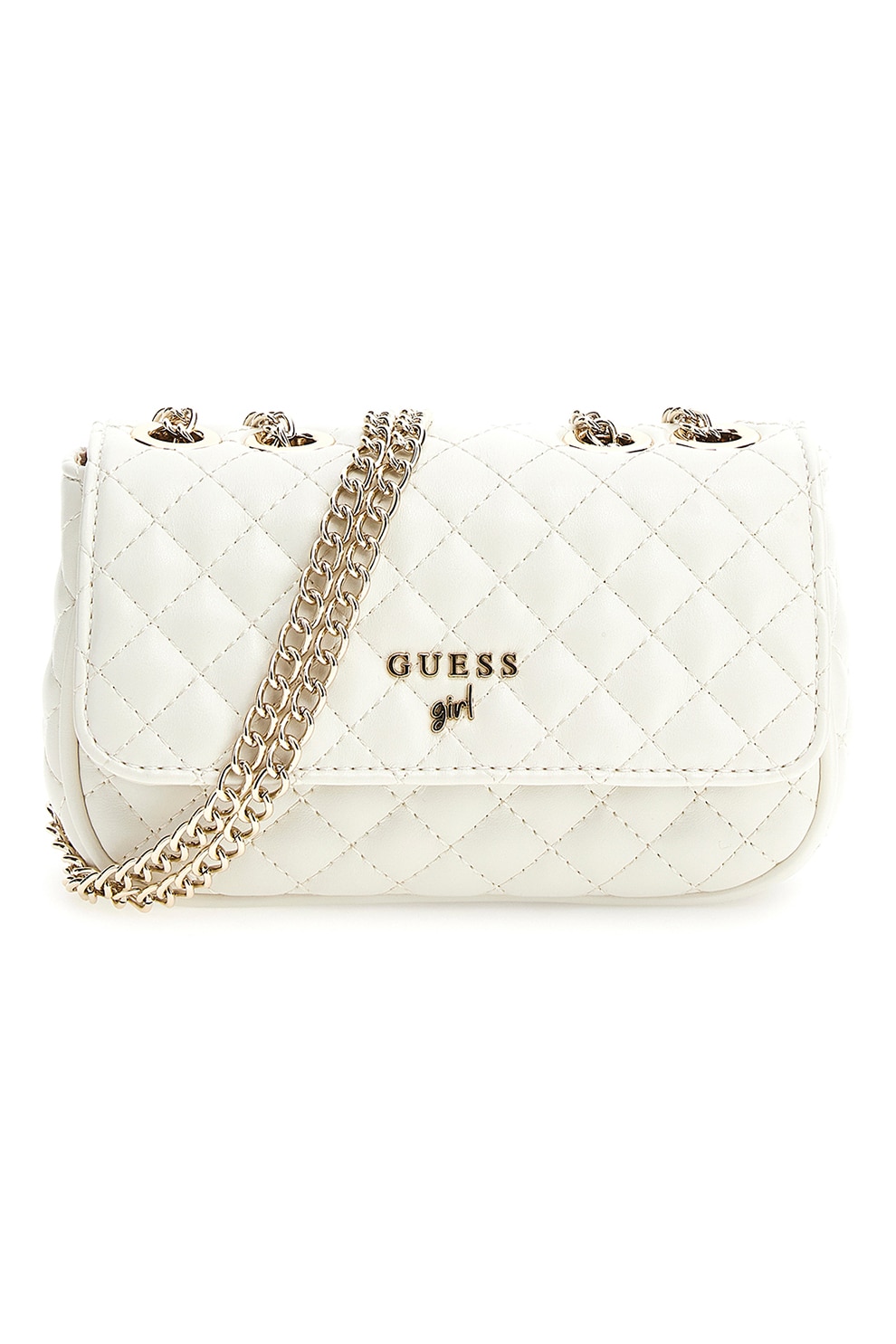 Guess, Geanta crossbody matlasata, Alb - eMAG.ro