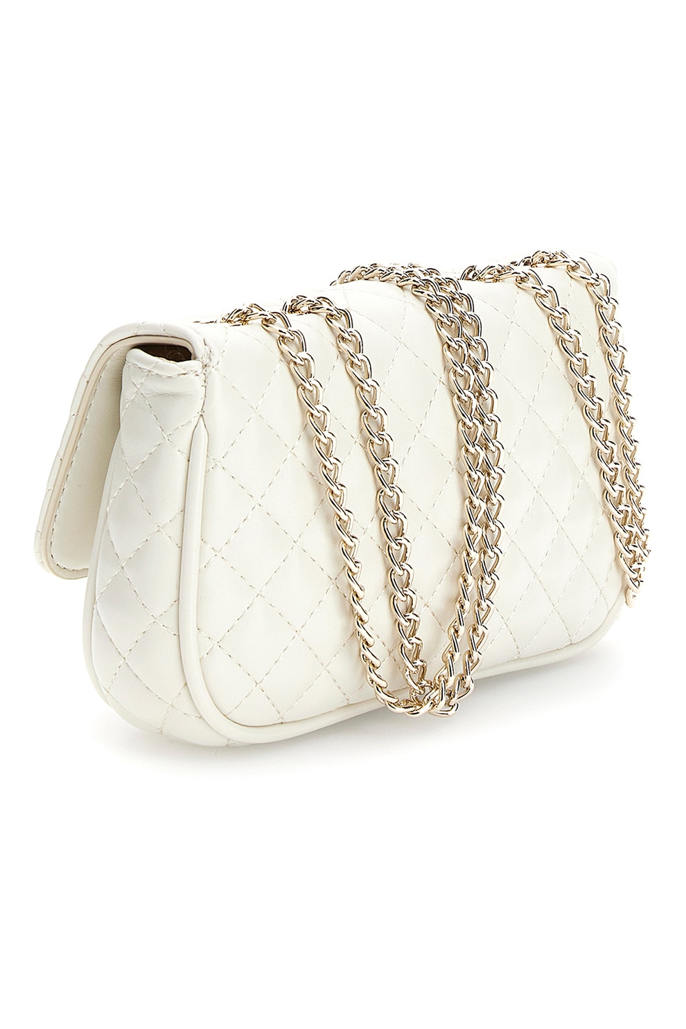 Guess, Geanta crossbody matlasata, Alb - eMAG.ro