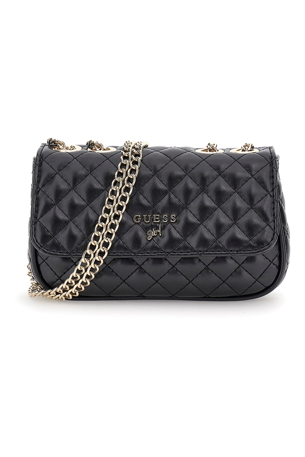 Guess, Geanta crossbody matlasata, Negru - eMAG.ro