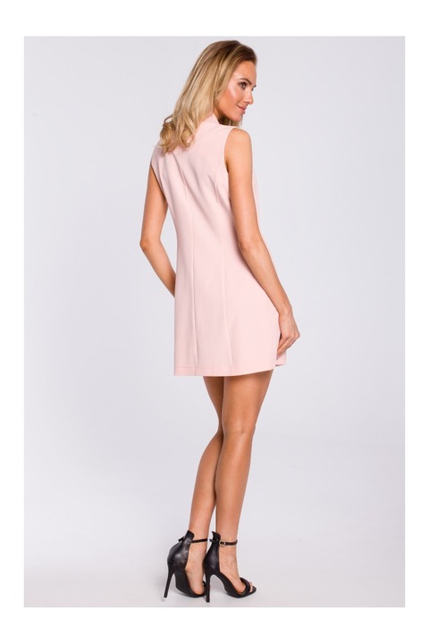 Made of Emotion Női mini ruha Ranuh M439 púder rózsaszín, Rózsaszín, 2XL