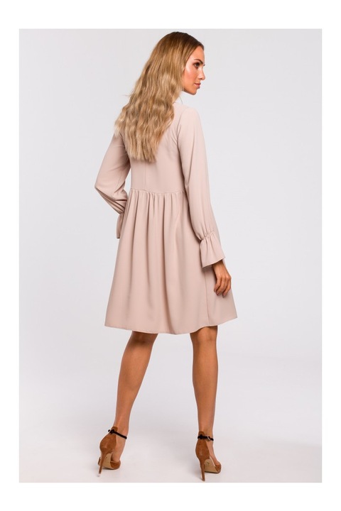 Made of Emotion Női mini ruha Pongan M465 bézs, Bézs