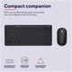 Комплект безжична/Bluetooth клавиатура + мишка, Trust LYRA, Multi-Device, US Layout, мишка 800-1600 DPI, Черен