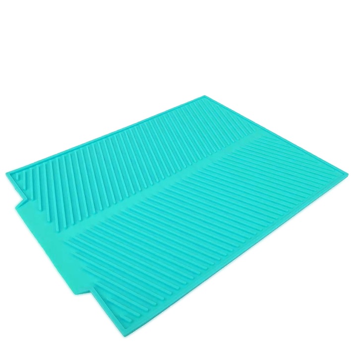 Suport multifunctional din silicon, zioda smart essentials®, pentru scurgerea si uscarea vaselor, tacamurilor, paharelor, organizator pliabil, flexibil, anti-alunecare, albastru
