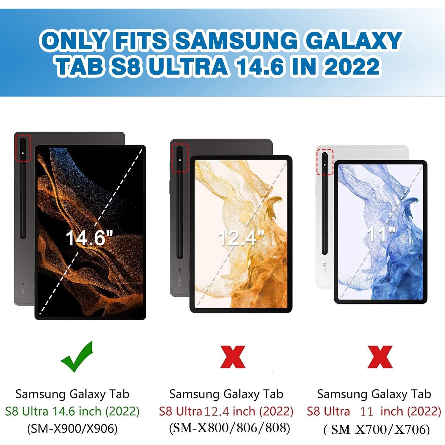 Husa Slim Sigloo, Smart Cover, Trifold, pentru tableta Samsung Galaxy Tab S10 Ultra, S9 Ultra, S8 Ultra, 14.6 inch, model Simple Black
