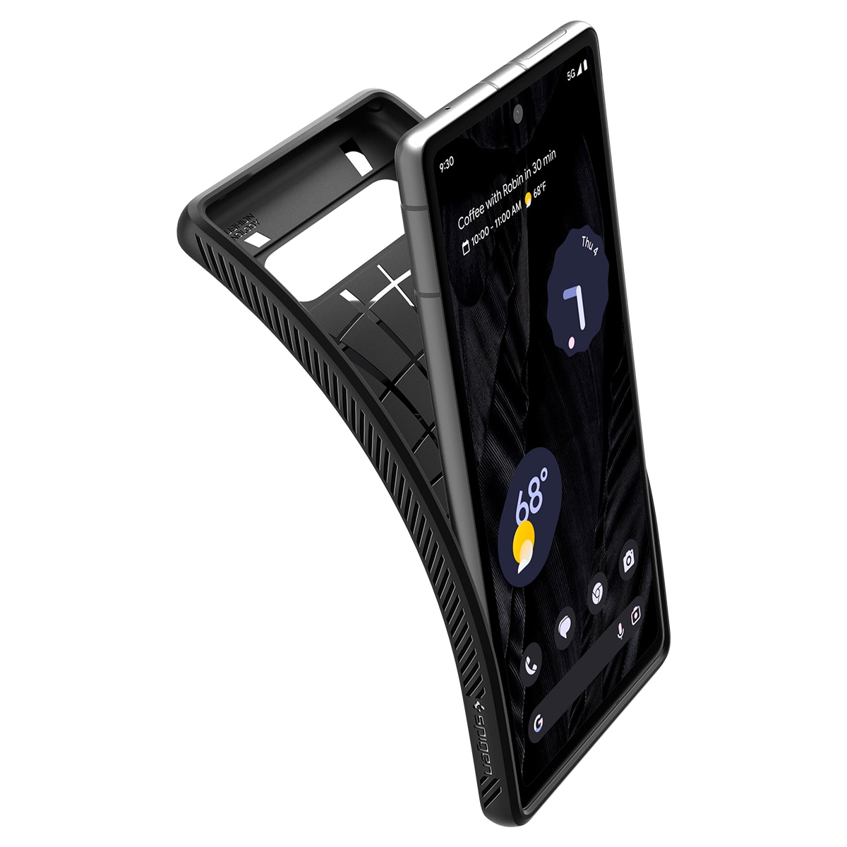 Husa Spigen Liquid Air pentru Google Pixel 7a, culoare negru