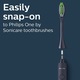 Philips One Sonicare BH1022/04 резервни части, пакет от 2 глави за четки, стандартни, с щракване, сини