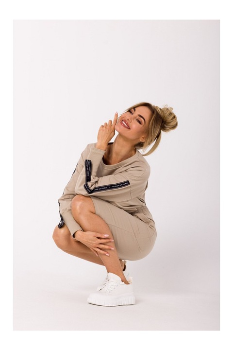 Made of Emotion Női pulóver kapucni nélkül Tsewang M727 bézs, Bézs