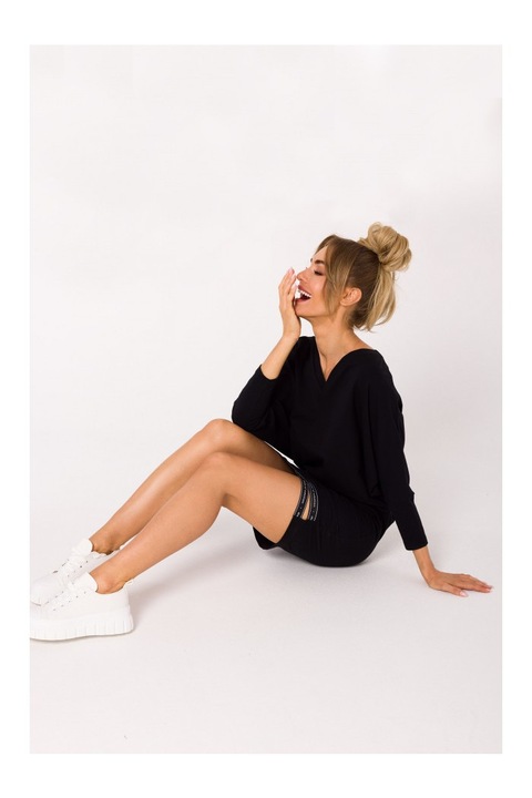 Made of Emotion Női mini ruha Grisante M732 kék, Fekete