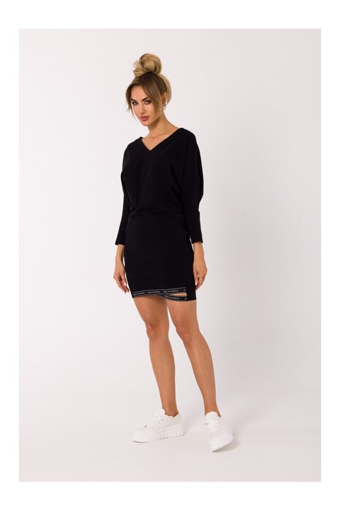 Изработена от Emotion Дамска мини рокля Grisante M732 синя, Черен