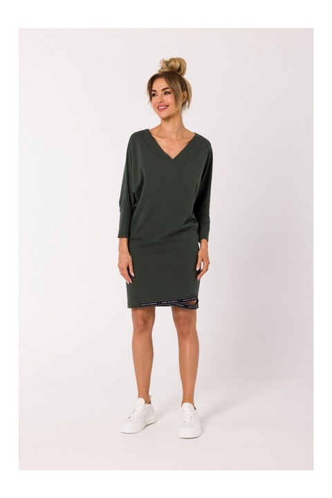 Изработена от Emotion Дамска мини рокля Grisante M732 синя, Зелен