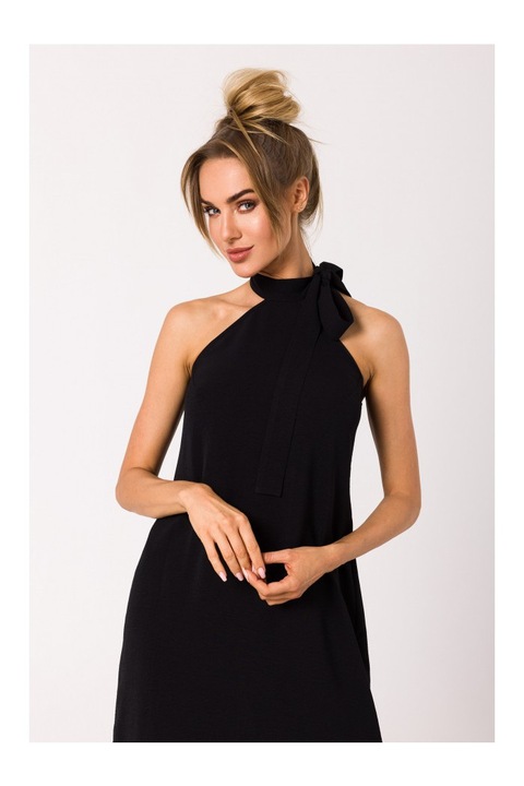 Изработена от Emotion Дамска миди рокля Gwenhwynna M736 Черна, Черен