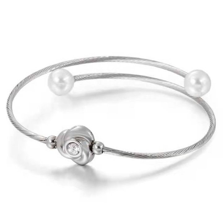 Bratara Izmael, Holly, 1.7 x 1.1 cm, Otel, Argintiu