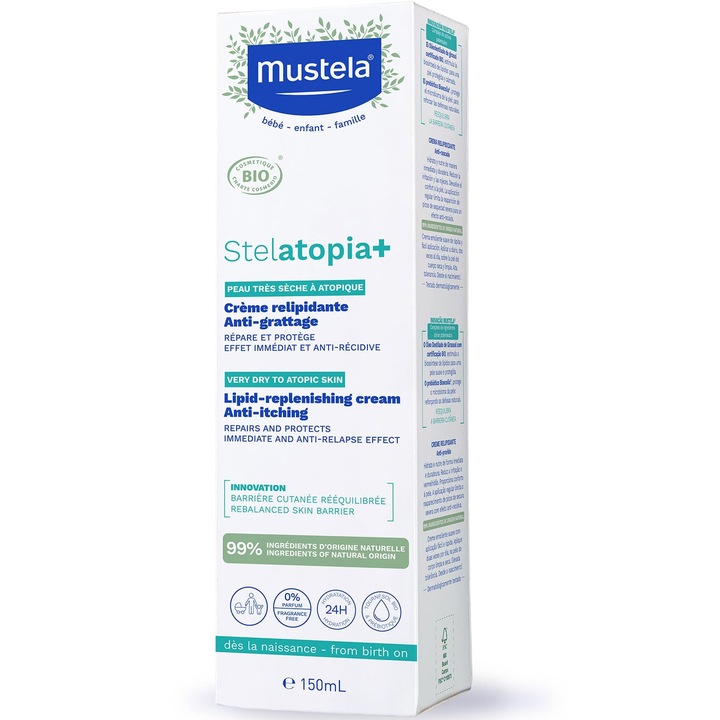 Крем за възстановяване на липидите Mustela Stelatopia+, 150 мл