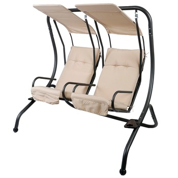 Leagan/balansoar pentru gradina/terasa, Kring Sanremo, 2 locuri, 170x136x170, bej Leagan/balansoar pentru gradina/terasa, Kring Sanremo, 2 locuri, 170x136x170, bej