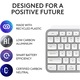 Безжична клавиатура Logitech MX Keys S, Осветление, 2.4GHz&Bluetooth,USB-C, US INTL layout, Pale Grey