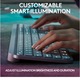 Безжична клавиатура Logitech MX Keys S, Осветление, 2.4GHz&Bluetooth,USB-C, US INTL layout, Pale Grey
