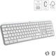 Безжична клавиатура Logitech MX Keys S, Осветление, 2.4GHz&Bluetooth,USB-C, US INTL layout, Pale Grey