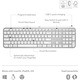 Безжична клавиатура Logitech MX Keys S, Осветление, 2.4GHz&Bluetooth,USB-C, US INTL layout, Pale Grey