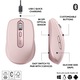 Безжична мишка Logitech MX Anywhere 3S, 2.4GHz&Bluetooth, Silent, Scroll MagSpeed, Multidevice, USB-C, Rose