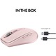 Безжична мишка Logitech MX Anywhere 3S, 2.4GHz&Bluetooth, Silent, Scroll MagSpeed, Multidevice, USB-C, Rose