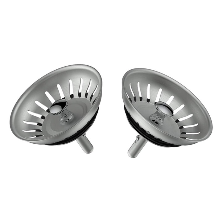 Set 2 site chiuveta, YATOVUR, Otel inoxidabil, Argintiu