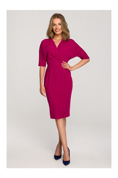 Style Női midi ruha Clarine S313 szilva, Halványlila