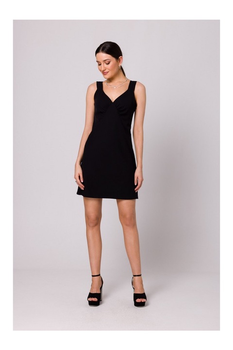 Rochie mini dama, Makover, Elaice, Poliester, Negru, L, Negru