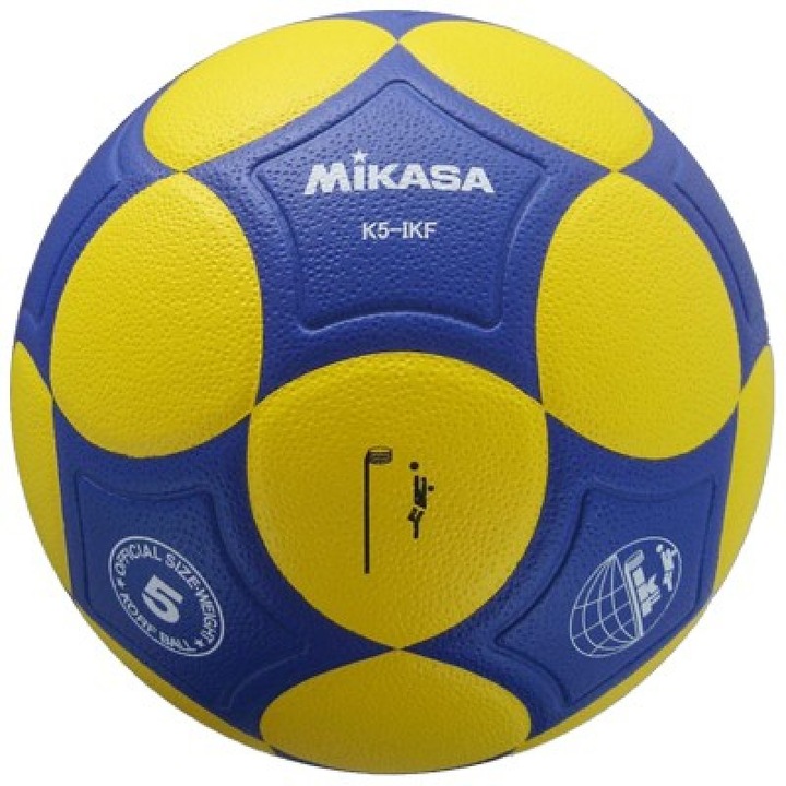 Minge Korfball, Mikasa, Piele ecologica, Marime 4, Albastru/Galben