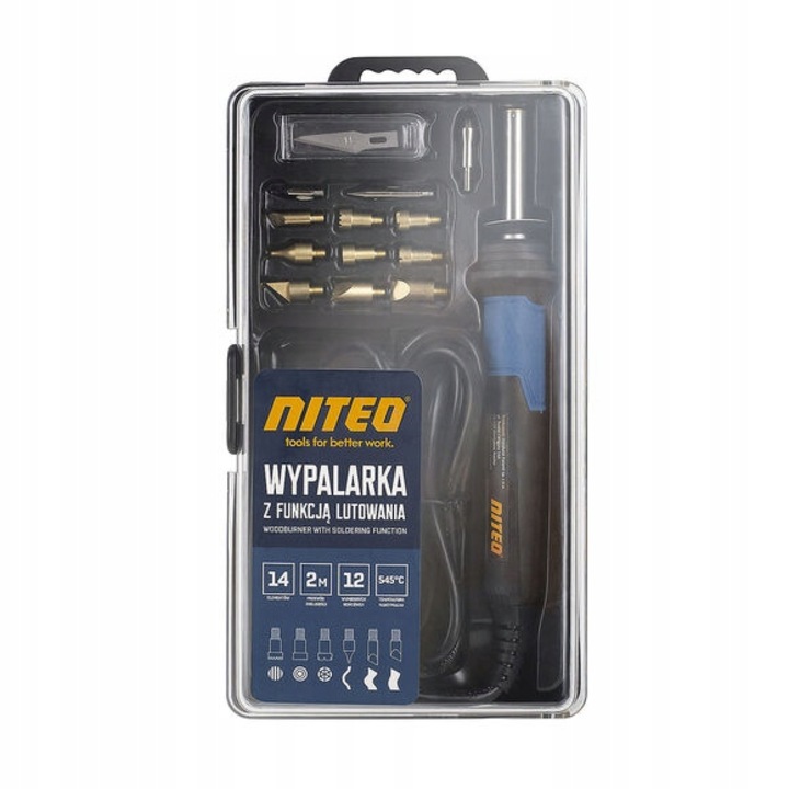 Пистолет за запояване, Niteo Tools, 30 W, черен/син