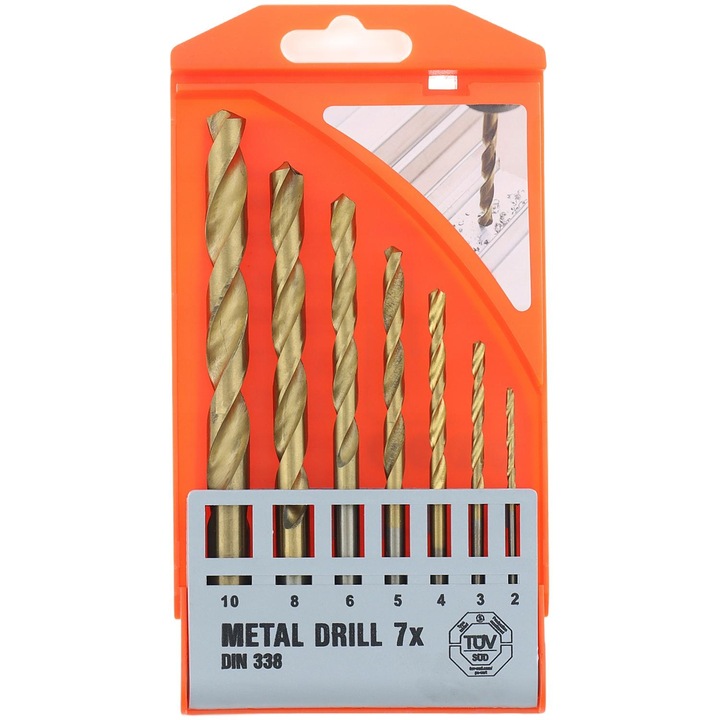 Set 7 burghie pentru metal, Werckmann, Auriu