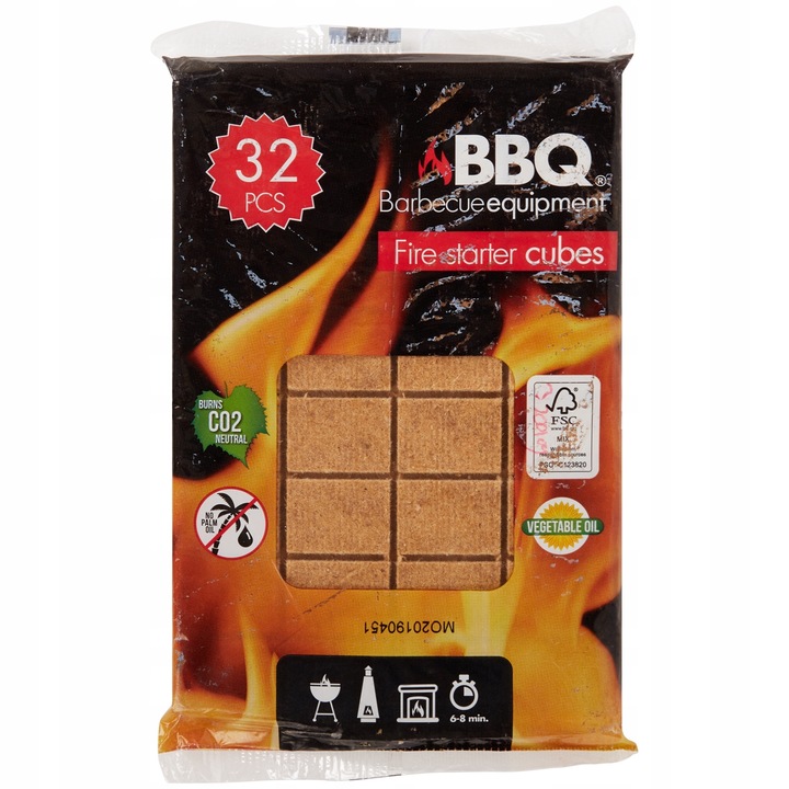 Set de 32 accesorii de aprindere gratar, AM/63, Maro