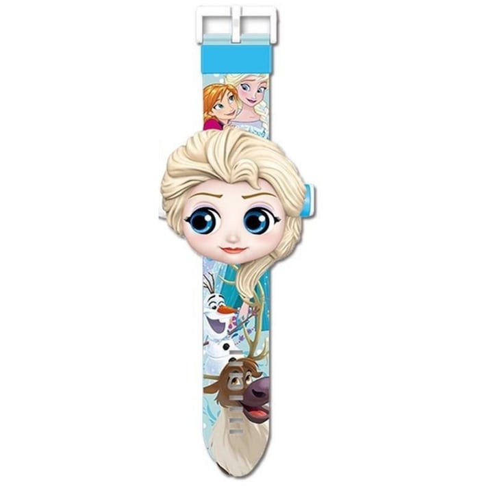 Ceas pentru copii Frozen cu proiector, Elsa