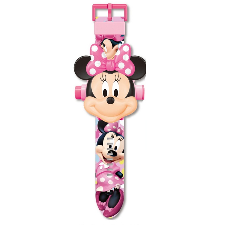 Ceas pentru copii Disney cu proiector, Minnie Mouse