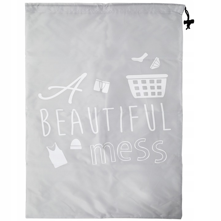 Sac pentru rufe, Zd Trading, 50 x 70cm, Gri