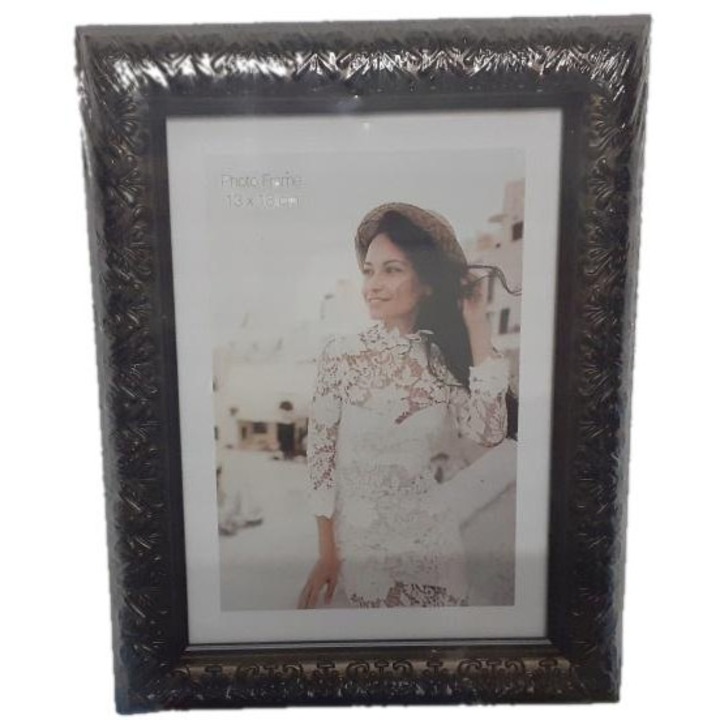 Rama foto, Plastic, 13x18cm, Maro