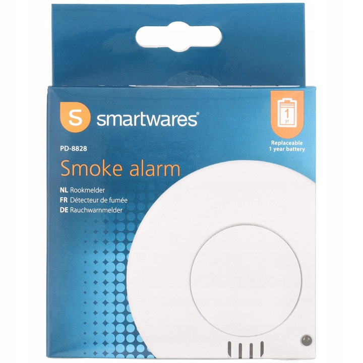 Detector de fum, Smartwares, Alb