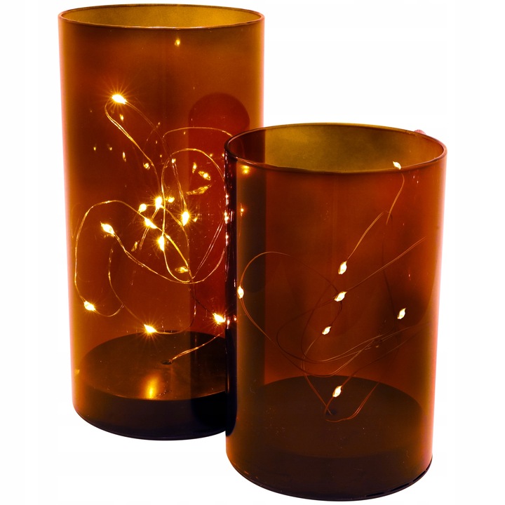 Decoratiuni din sticla cu iluminare LED, Cupru