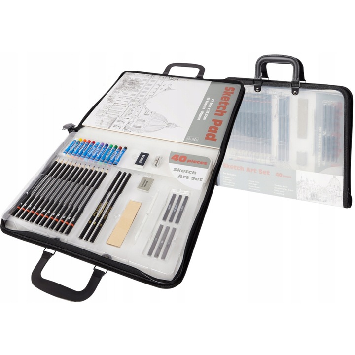 Set de 40 de accesorii pentru desenat, Zd Trading, Multicolor