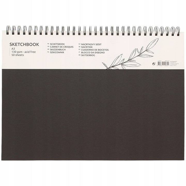 Caiet de schite, Negru, A3, 130g