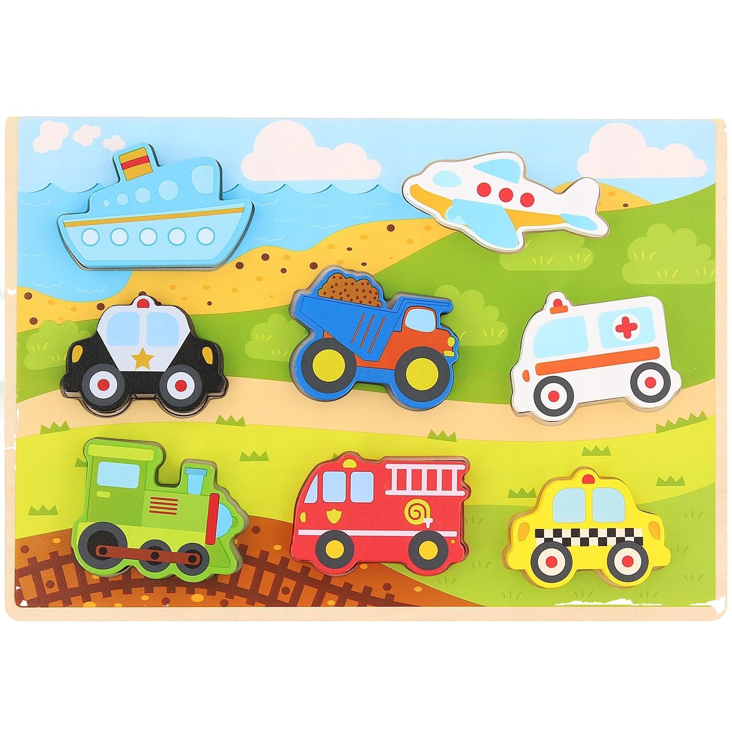Puzzle pentru copii, Mini Matters, Lemn, Multicolor eMAG.ro