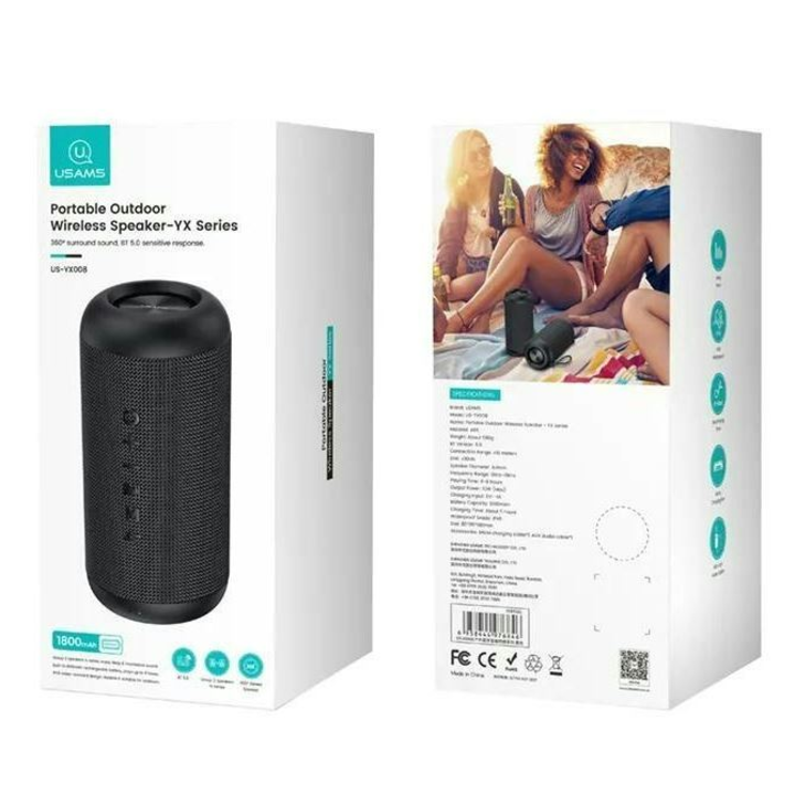 Usams YX8YG01 Bluetooth hangszóró fekete (YX8YG01)