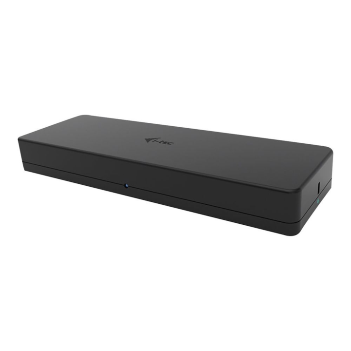 USB 3.0 докинг станция, метал, USB-C, HDMI/DVI/VGA, черен