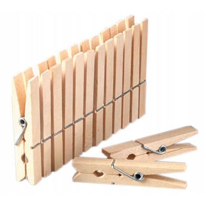 Carlige de lemn pentru rufe, Spargo, 48buc