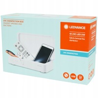 Aparat de Dezinfectare si Sterilizare cu Lumina UV-C, Ledvance impotriva Bacteriilor si Virusilor, pentru Telefon, Ceas, Casti, Bijuterii, Chei, 4 x UVC LED /5W Marime 219 x 126 x 63 mm, Culoare Alb