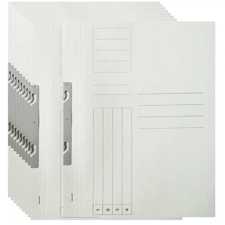 Dosar incopciat 1/1 din carton, FLR, 50 buc/set, 230 gr/mp