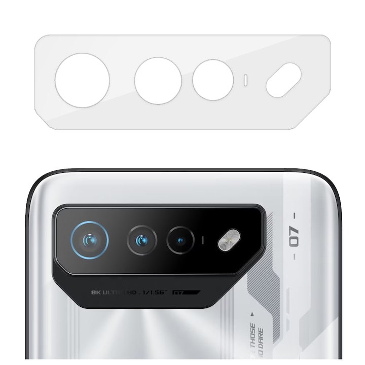 Комплект от 3 фолиа SILKASE за Asus ROG Phone 7 Ultimate, защита на камерата, възобновяем силикон
